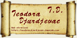 Teodora Đurđevac vizit kartica
